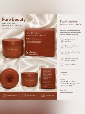 Rare Beauty Find Comfort Bouncy Body Cream NIB